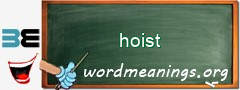 WordMeaning blackboard for hoist